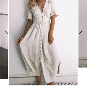 Esther & Co. KORBELA DRESS - BEIGE